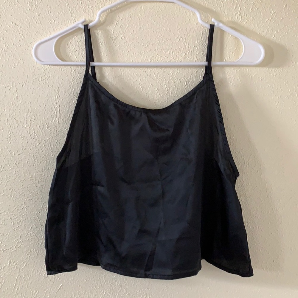 Nasty Gal Satin Crop Top/PJ Top